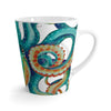 Octopus Tentacles Watercolor Teal White Latte Mug 12Oz Mug