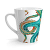 Octopus Tentacles Watercolor Teal White Latte Mug Mug