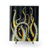 Octopus Tentacles Yellow Black On Shower Curtain 71X74 Home Decor