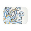 Octopus Tentacles Yellow Blue Ink Art Bath Mat 24 × 17 Home Decor