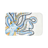 Octopus Tentacles Yellow Blue Ink Art Bath Mat 34 × 21 Home Decor
