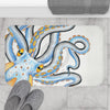 Octopus Tentacles Yellow Blue Ink Art Bath Mat Home Decor