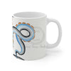 Octopus Tentacles Yellow Blue Ink Art Mug 11Oz
