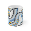 Octopus Tentacles Yellow Blue Ink Art Mug 11Oz