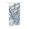 Octopus Tentacles Yellow Blue Ink Art Polycotton Towel 30 × 60 Home Decor
