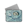 Octopus Vintage Map Compass Teal Laptop Sleeve