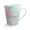 Octopus White Teal Map Ink Latte Mug Mug