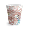 Octopus White Teal Map Ink Latte Mug Mug