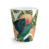 Orange Hibiscus Banana Leaf Watercolor White Latte Mug Mug