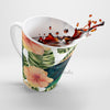 Orange Hibiscus Banana Leaf Watercolor White Latte Mug Mug