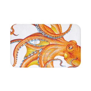Orange Octopus Dance Ink Art Bath Mat 34 × 21 Home Decor