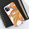 Orange Octopus Dance Ink Art Case Mate Tough Phone Cases