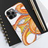 Orange Octopus Dance Ink Art Case Mate Tough Phone Cases