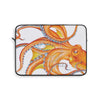 Orange Octopus Dance Ink Art Laptop Sleeve 13
