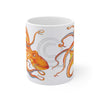Orange Octopus Dance Ink Art Mug 11Oz