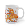 Orange Octopus Dance Ink Art Mug 11Oz