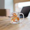 Orange Octopus Dance Ink Art Mug 11Oz