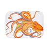 Orange Octopus Dance Ink Ii Art Bath Mat 24 × 17 Home Decor