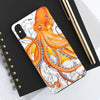 Orange Octopus Dance Vintage Map Black Ink Art Case Mate Tough Phone Cases