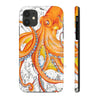 Orange Octopus Dance Vintage Map Black Ink Art Case Mate Tough Phone Cases Iphone 11