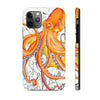 Orange Octopus Dance Vintage Map Black Ink Art Case Mate Tough Phone Cases Iphone 11 Pro