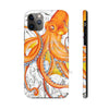 Orange Octopus Dance Vintage Map Black Ink Art Case Mate Tough Phone Cases Iphone 11 Pro Max