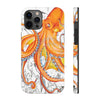 Orange Octopus Dance Vintage Map Black Ink Art Case Mate Tough Phone Cases Iphone 12 Pro Max