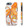 Orange Octopus Dance Vintage Map Black Ink Art Case Mate Tough Phone Cases Iphone 6/6S