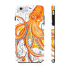 Orange Octopus Dance Vintage Map Black Ink Art Case Mate Tough Phone Cases Iphone 6/6S Plus