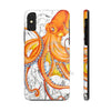 Orange Octopus Dance Vintage Map Black Ink Art Case Mate Tough Phone Cases Iphone X