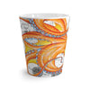 Orange Octopus Dance Vintage Map Black Ink Art Latte Mug Mug
