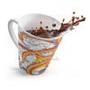 Orange Octopus Dance Vintage Map Black Ink Art Latte Mug Mug