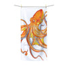 Orange Octopus Ink Art Polycotton Towel 36 × 72 Home Decor