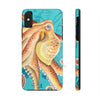 Orange Octopus Tentacle Teal Vintage Map Case Mate Tough Phone Cases Iphone X