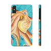 Orange Octopus Tentacle Teal Vintage Map Case Mate Tough Phone Cases Iphone Xs Max