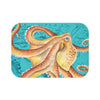 Orange Octopus Tentacles Watercolor Bath Mat 24 × 17 Home Decor