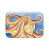 Orange Red Dancing Octopus Watercolor Ink Bath Mat Small 24X17 Home Decor