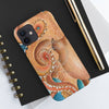 Orange Red Pacific Octopus Tentacles Watercolor Art Case Mate Tough Phone Cases