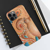 Orange Red Pacific Octopus Tentacles Watercolor Art Case Mate Tough Phone Cases