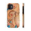 Orange Red Pacific Octopus Tentacles Watercolor Art Case Mate Tough Phone Cases Iphone 12
