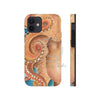 Orange Red Pacific Octopus Tentacles Watercolor Art Case Mate Tough Phone Cases Iphone 12 Mini