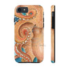 Orange Red Pacific Octopus Tentacles Watercolor Art Case Mate Tough Phone Cases Iphone 7 8 Se