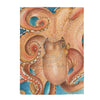 Orange Red Pacific Octopus Tentacles Watercolor Art Velveteen Plush Blanket 30 × 40 All Over Prints
