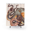 Orange Tangerine Octopus Tentacles Shower Curtain 71 × 74 Home Decor