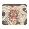 Orange Taupe Octopus Tentacles Beige Vintage Map Nautical Marine Art Tan Sherpa Blanket Home Decor