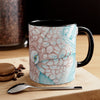 Orange Teal Octopus Vintage Map On White Art Accent Coffee Mug 11Oz