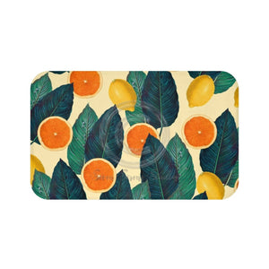 Oranges And Lemons Beige Bath Mat Large 34X21 Home Decor