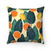 Oranges And Lemons Exotic Beige Chic Square Pillow Home Decor