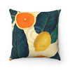 Oranges And Lemons Exotic Beige Ii Chic Square Pillow Home Decor
