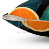 Oranges And Lemons Exotic Black Ii Chic Square Pillow Home Decor